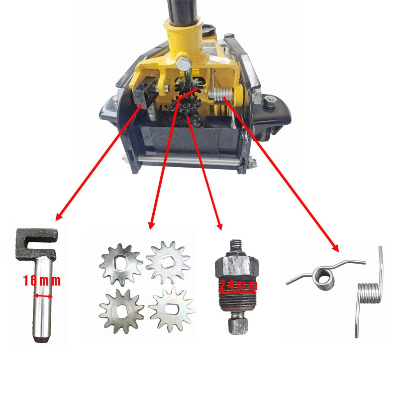 3T Horizontal Hydraulic Jack Accessories - 2.5Tons 3 Tons Torsion Spring Universal Wheel Pallet Front Wheel for Workshop Repair