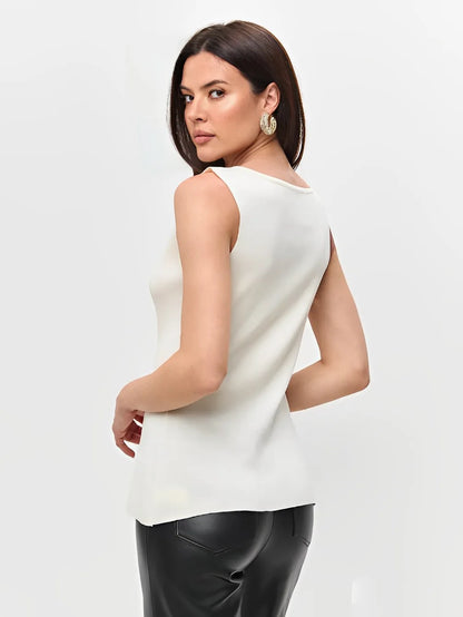 New Women's Tank Top Clothes Women's Fashion Gold Button Embellished Knit Undershirt