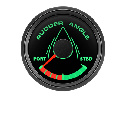 52MM Rudder Angle Indicator with 8 colors backlight Waterproof Rudder Position Gauge with Sensor 0-190ohm for Boat Yacht Marine