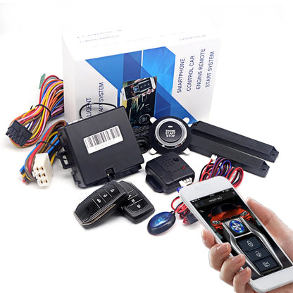 Universal Car Alarm Auto Start Stop System Remote Control Engine Ignition Autostart Kit Keyless Push Start System Car Accessorie