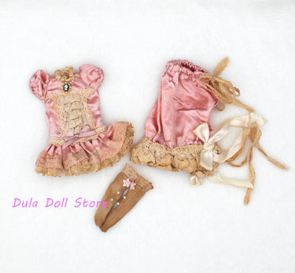 Dula Doll Clothes Dress Vintage Tea Dyeing Skirt Blythe Qbaby OB24 OB22 Azone Licca ICY JerryB 1/6 Doll
