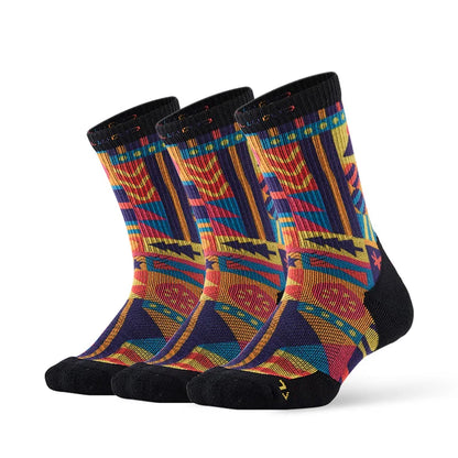 3 Pairs ZEALWOOD Athletic Running Socks Men's Women's Merino Wool Anti-blister Cushion Socks Hiking Environmental Protection