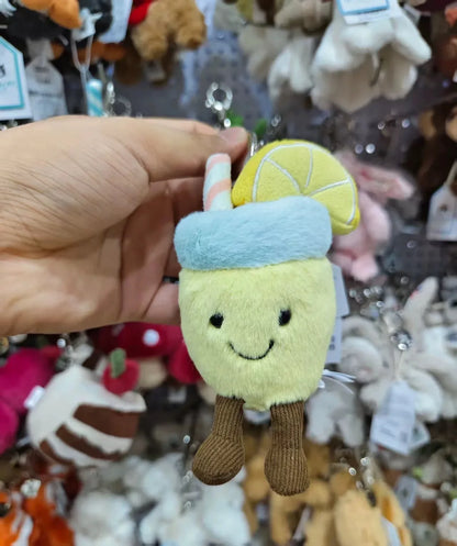 JC Kawaii Food Plush Pendant Coffee Cake Toys Soft Stuffed Food Shaped Fluffy Cuddly Gift for Kids Birthday Xmas Home Bag Decor