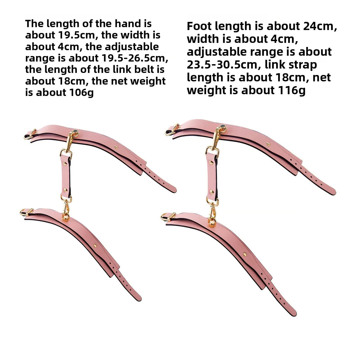 Luminous PU Leather Bdsm Handcuffs Ankle Cuff Hang Buckle Link Bondage Gear Sex Toy for Woman Slave Bdsm Restraints Adult Toys
