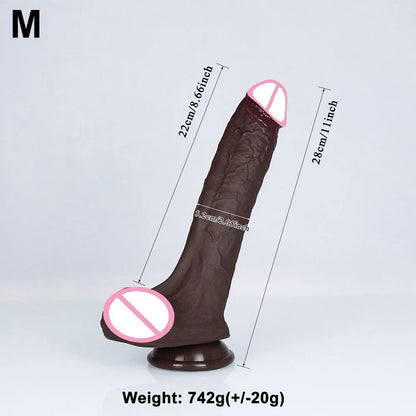 4Sizes Realistic Soft Big Dildo Double Silicone Suction Cup Penis Couples Masturbation Huge Cock Woman Man Anal Adult Sex Toy