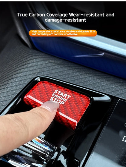 For BMW 5 7 X3 series i5i7 G45 G60 G70 2023-2026 Real carbon fiber one-key start button decorative stickers interior accessories