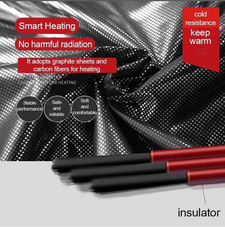 Extra Extra Large11 Area Heating Vest Winter Women Climbing Heating Coats Outdoor Trekking Heating Apparel （Not Power Bank）