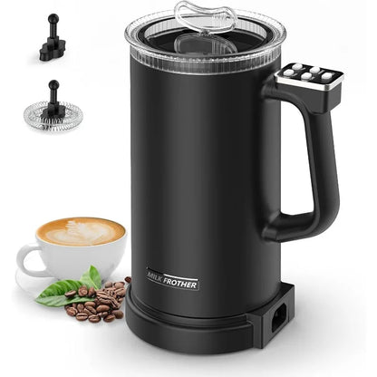 4-in-1 110V/220V Milk Frother Home Coffee Latte Maker Hot Cold Beverages  Dual Function Stainless Steel Electric Milk Frother