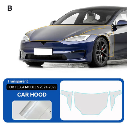 For Tesla Model S 2021-2025 TPU Car Film 9Mil Pre-Cut Paint Protection Film Full Vehicle PPF Invisible Anti-scratch Vinyl Wrap