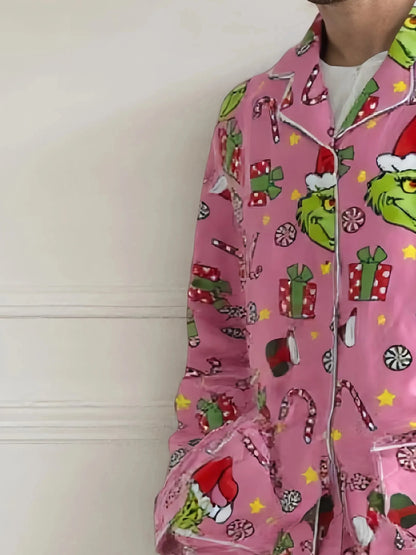 2025 Disney Inside Out 2 Pajamas Set 3D Print Cartoon Casual Men's Women's Long Sleeve Shirt Pajama Two Piece Home Wear Suit