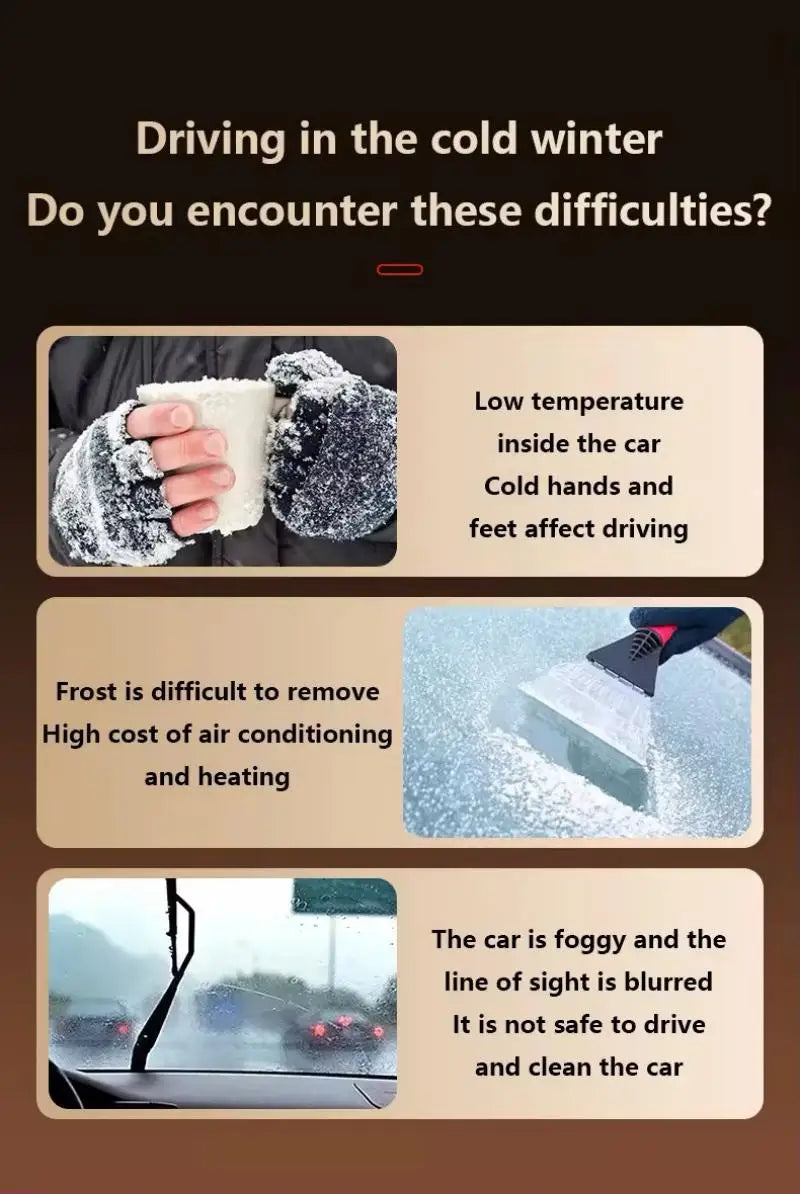 Mini 12V Car Heater USB/Cigarette Lighter Portable Fast Heating Cup Holder Design For Cab Truck RV Winter Travel Emergency Kit