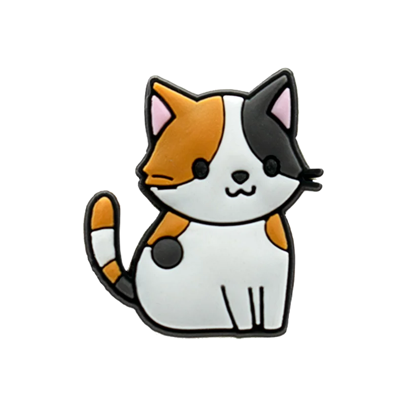 1/50/100pcs Cat Shoe Charms Sphinx Orange Cat Pins for Shoe Accessories Cute Decorations for Kids Women Clog Buckle Ornament