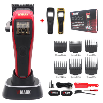 3 Color Cover Professional 10000RPM Magnetic Motor Hair Clipper High Power Hair Cutting Machine Barber Trimmer