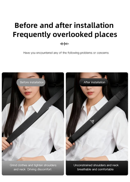 2Pcs Car Seat Belt Cover Shoulder Protector Auto Accessories For Mitsubishi Eclipse Lancer Outlander Pajero Ralliart Star Mirage