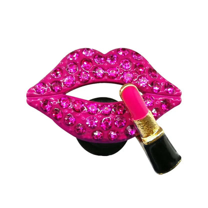 1/9PCS Girls Metal Shoe Charms Crown Lipstick Perfume Bear Heart Bow Ties Pins Clog Jeans for Women Girls Shoe Clips Decorations