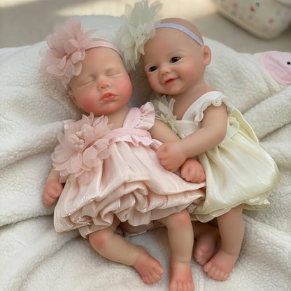 6Inch/15CM Full Body Silicone Bebe Mini Reborn Girl Doll Waterproof bebe reborn de silicona Handmade Lifelike Newborn Dolls