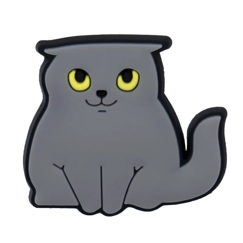 1/50/100pcs Cat Shoe Charms Sphinx Orange Cat Pins for Shoe Accessories Cute Decorations for Kids Women Clog Buckle Ornament