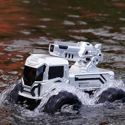 JJRC Q226 2.4G Amphibious 4WD All Terrain RC Car Waterproof LED Light Water Cannon Multiplayer Battle Kids Outdoor Electric Toy