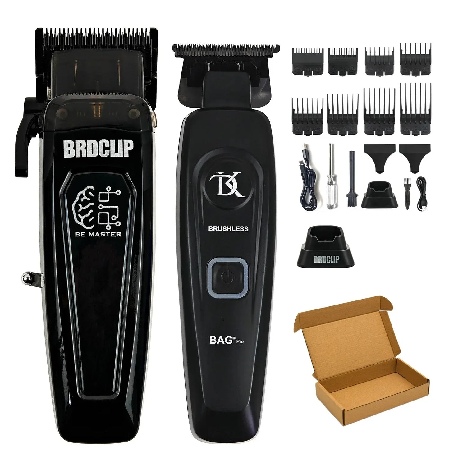 BRD106 078 Hair Clipper 7500RPM 7200RPM Hair Salon Trimmer DLC Blade with Charging Base Barber for Men New Professional BRDCLIP