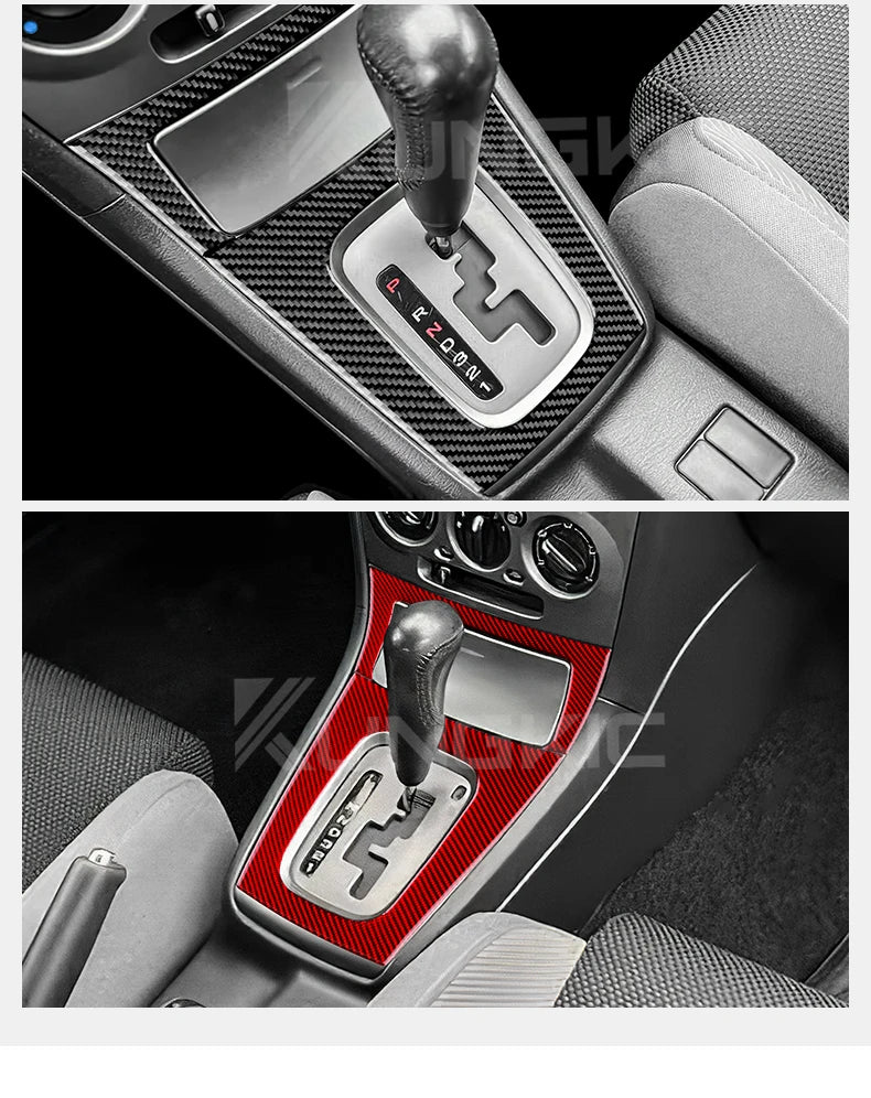 Real Soft Carbon Fiber Sticker For Subaru Impreza 2005 2006 2007 Gear Shift Panel Outlet Vent CD Frame Interior Accessories