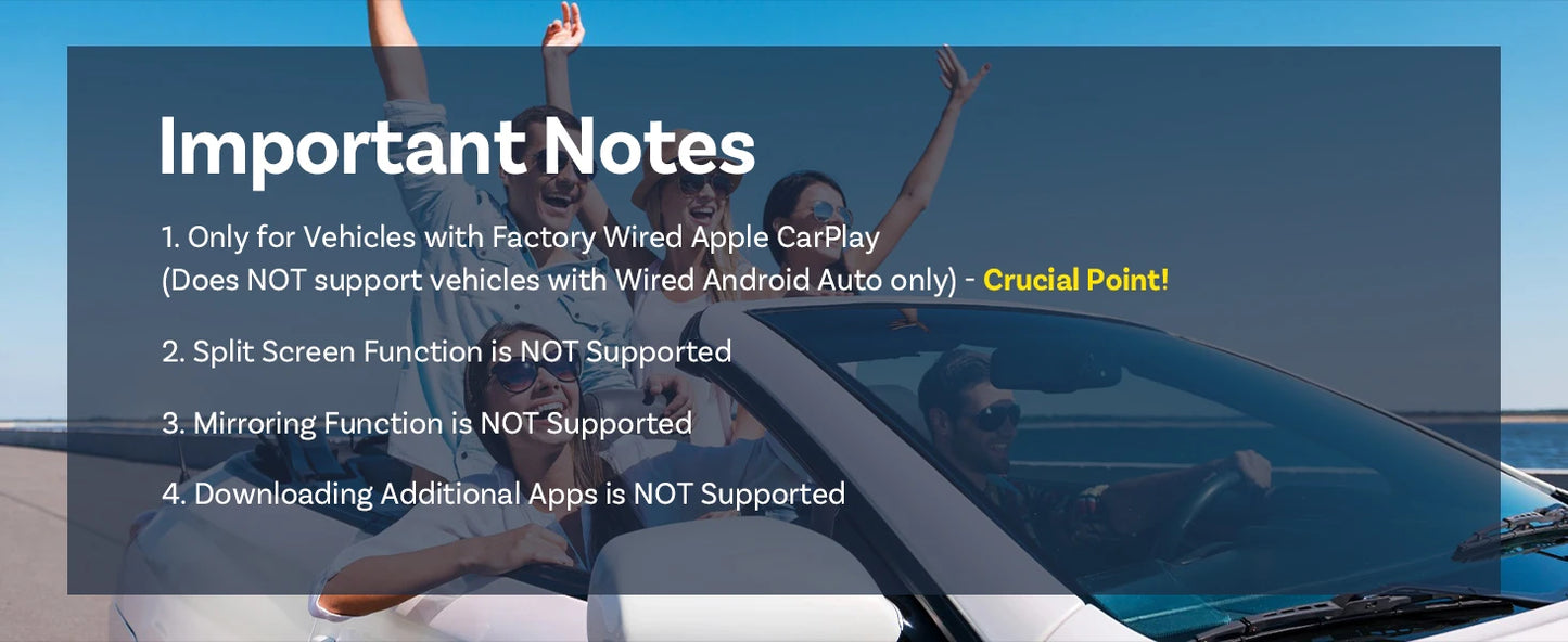 Ottocast Play2video Pro AI Box Wireless Carplay Android Auto Adapter Netflix Dongle Video Playback 1080p Screen Mirror for Cars