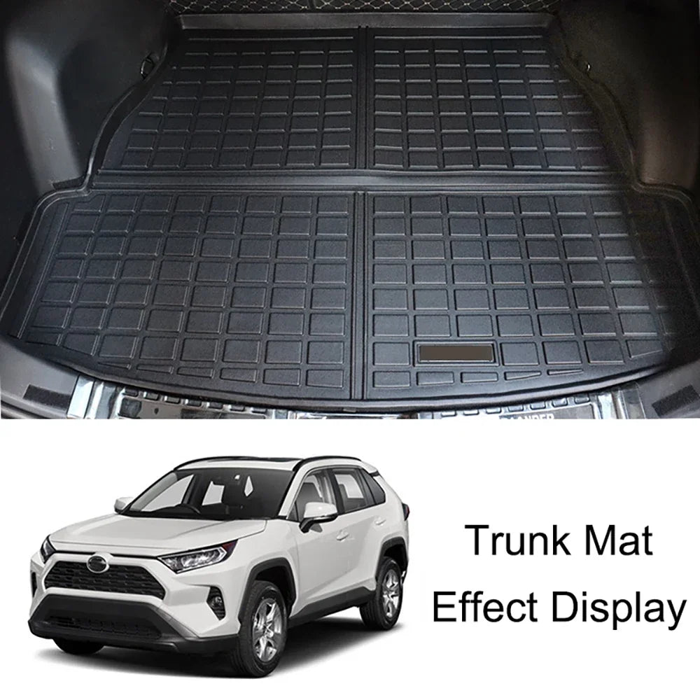Car Floor Mats & Cargo Trunk Liners Compatible for 2020 - 2025 Toyota RAV4 Hybrid LHD RHD All-Weather TPE Rubber Mat Protection
