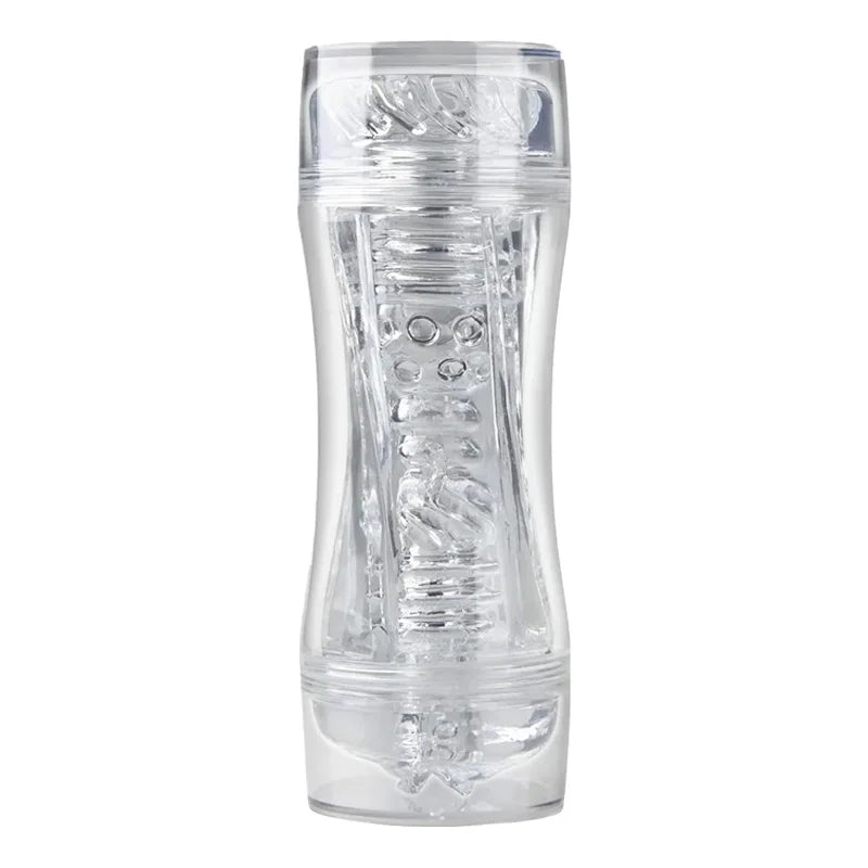 Male 3D Manual Soft Pussy Sex Toys Transparent Vagina Masturbator Realistic Adult Endurance Exercise Sex Toy Pocket Cup for Men