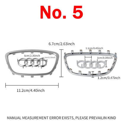 Car Styling Steering Wheel Center Logo Covers Trim Accessorie Fit  AUDI A6L Q7 Q3 Q5 A7 A5 A3 A4L A8L A8 Q5L Q8 A7 Q6 E-TRON SQ5
