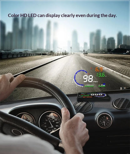 Head-up Display obdUniversal High-Definition Car Speed Projector Portable Car Display ScreenA8