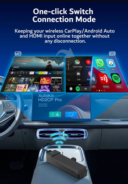 CarlinKit FireDrive Link Pro Wireless CarPlay Adapter for Amazon Fire TV Stick HDMI Android Auto Car TV Mate Video Streaming Box