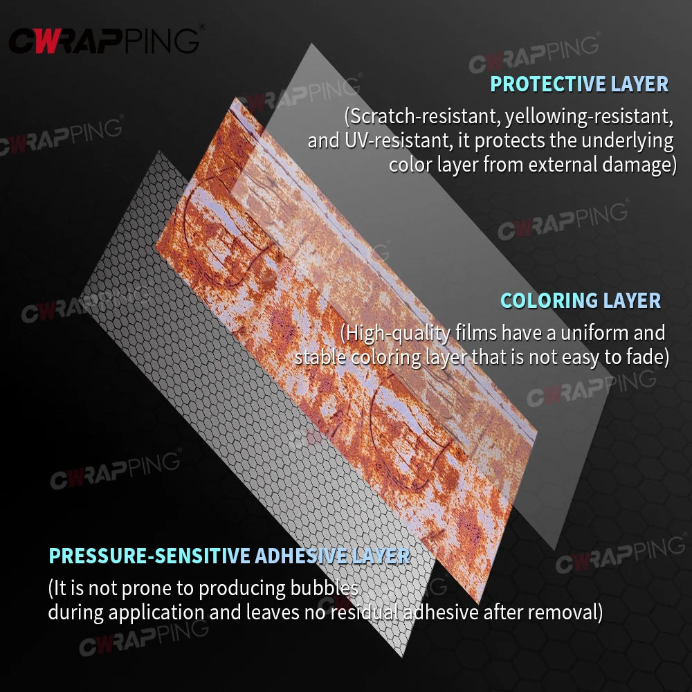 Car Sticker Vinyl Paper for Car Vintage Self-adhesive Film Waterproof Motorcycle Vinyls Rusty Texture Automotive Wrapping Wrap