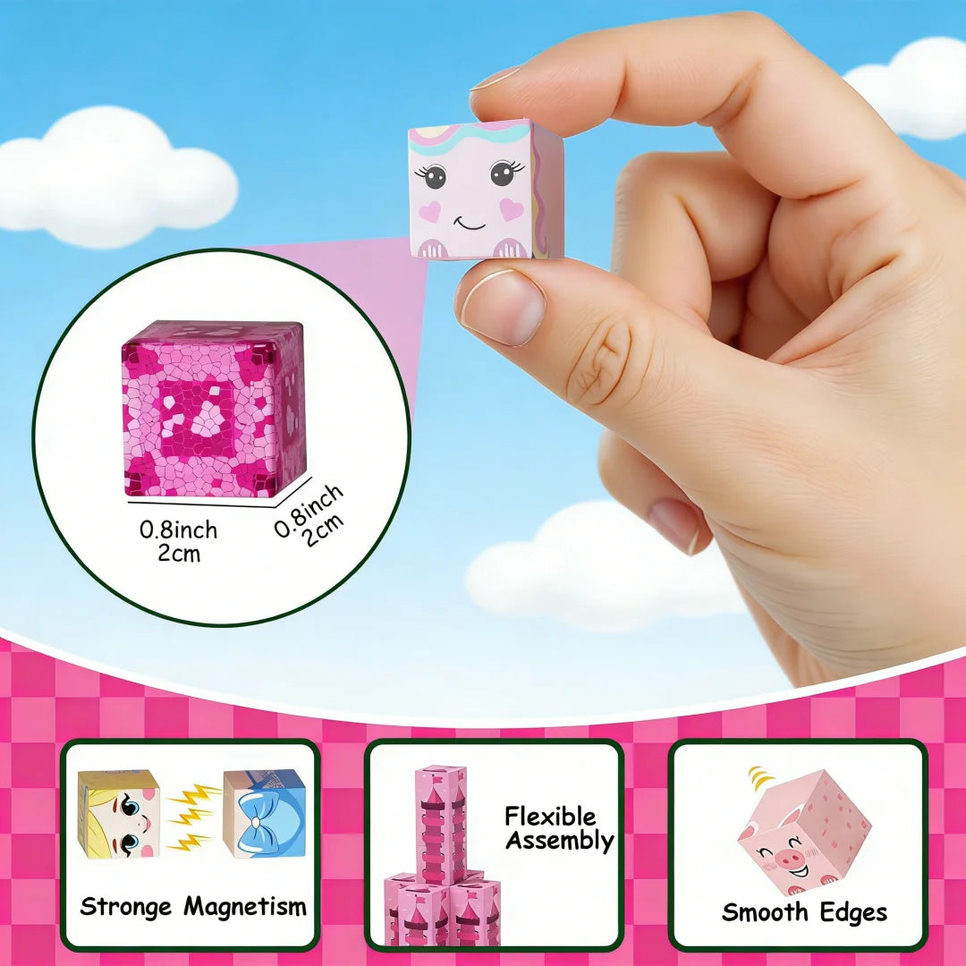 200PCS Light-Up Magnetic Tiles Building Blocks Set | STEM Montessori Glow in Dark Toys  | 3D Creative Construction Learning Toys