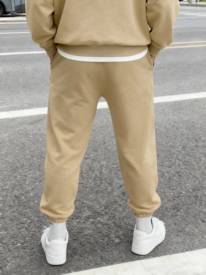 Men's Harajuku Sakura Cherry Blossom Japanese Kanji Print Sweatpants Elastic Waist Soft Daily Street Hip Hop Joggers