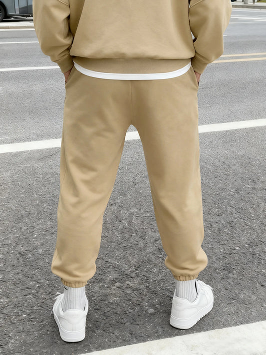 Men's Harajuku Sakura Cherry Blossom Japanese Kanji Print Sweatpants Elastic Waist Soft Daily Street Hip Hop Joggers