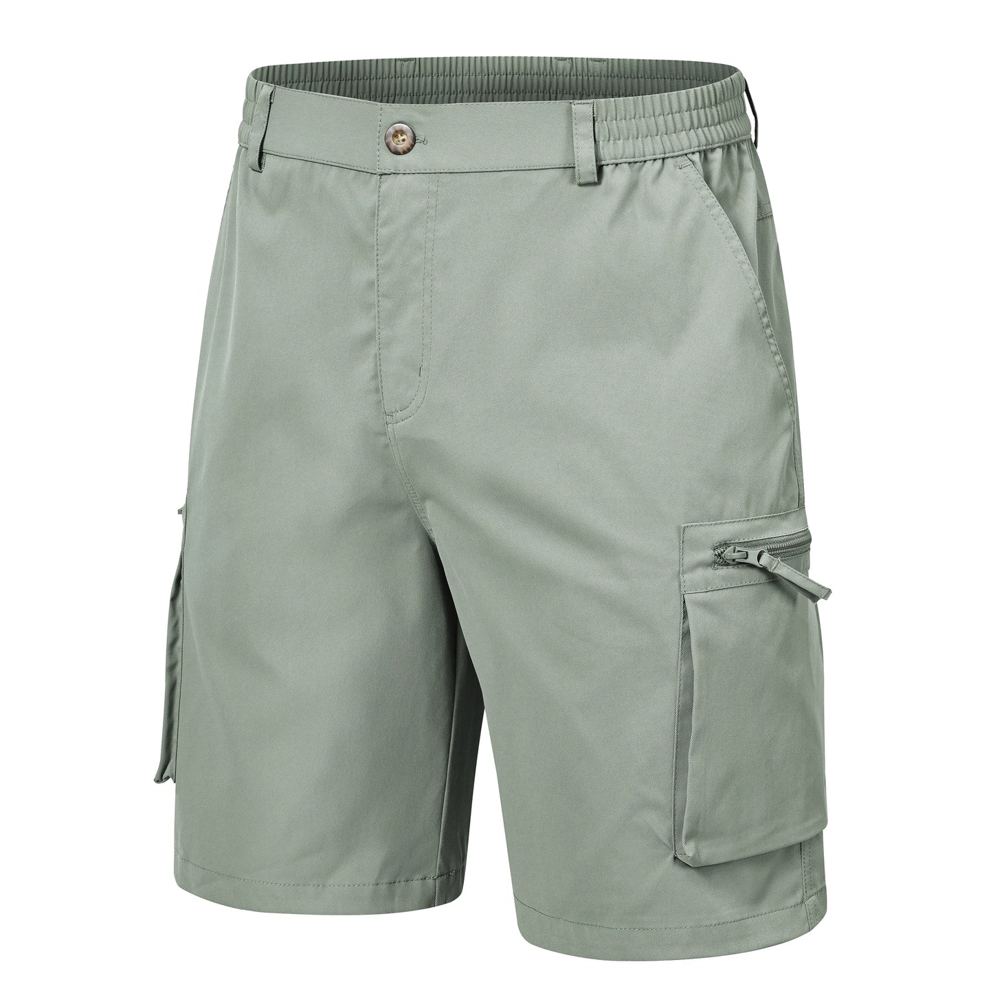 Men's Summer Breathable Cargo Shorts Loose Casual  Elastic Waist Multi-Pocket shorts Suitable for Outdoor Sports And Daily Wear