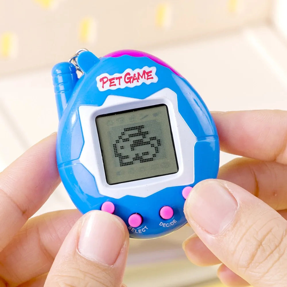 Collector's Edition Aqua Blue 3D Interactive Tamagotchi, Virtual Pet Retro Game Gift for Gamers