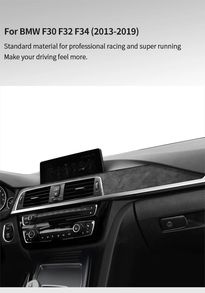 Made of Alcantara For BMW F30 F32 F34 Center Console Dashboard and Instrument Panel Trim Sticker Car Interior Tuning Accessories