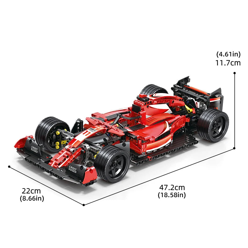 Formula Racing Car Building Blocks DIY 1280-piece Sports Vehicle Building Blocks Home Decoration Boys Holiday Birthday Gifts