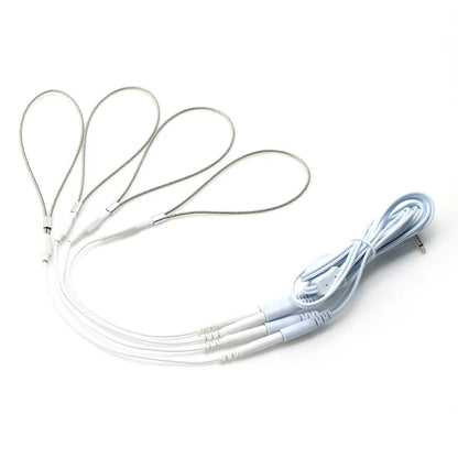 Electric Shock Bdsm Cock Sheath Ball Stretcher Host Cable E-stim Penis Ring Electro Sex Toy for Men Glans Testicle Loops Massage