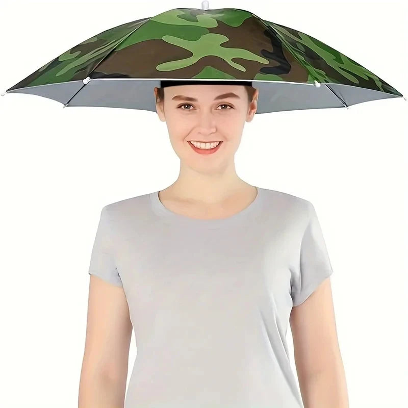 Umbrella hat Head-mounted umbrella Summer rain and sun protection Outdoor fishing Umbrella hat Head-worn umbrella hat