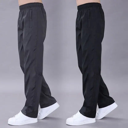 Thin Section Sweatpants Pants Male Spring Summer Casual Trousers Polyester Fiber Loose Plus Size Quick Drying Pants Sportwear