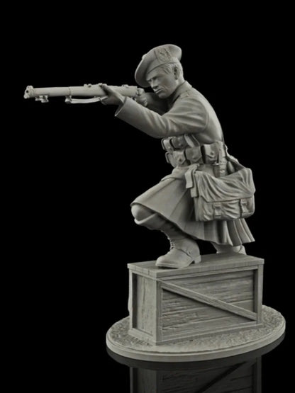 75MM Resin Figure Unpainted Model Kit, Military theme, Scottish Infantry, Unassembled and unpainted GK,