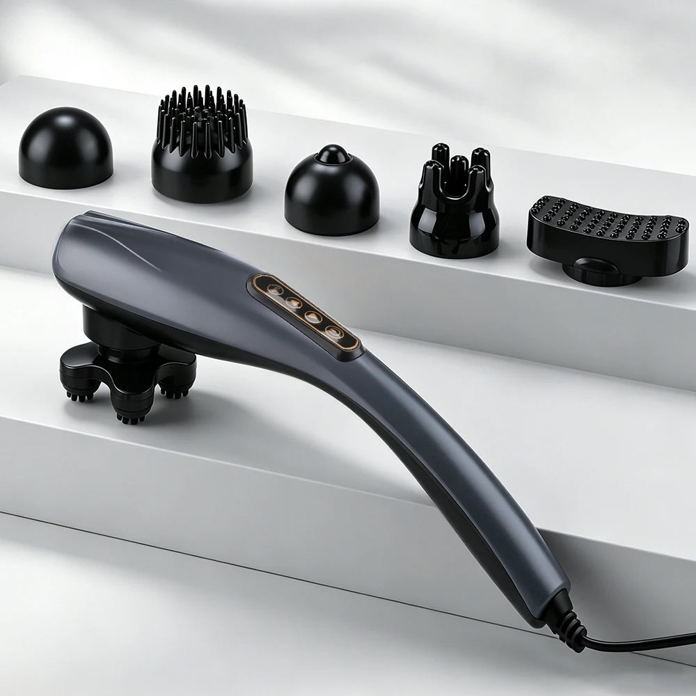 12 Modes Handheld Massage Hammer Stick 3600 RPM Deep Tissue Body Massager For Home Office Travel Muscle Pain Relief