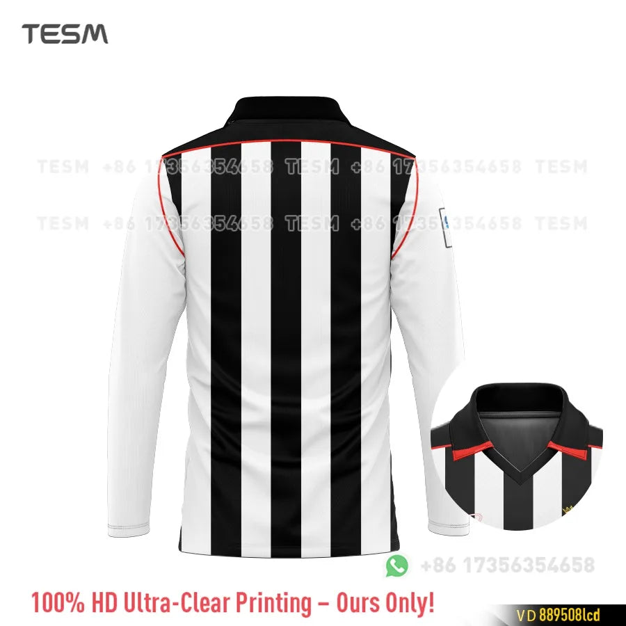 TESM Summer Men Long Sleeve 3D Printed Polo Shirt V-Neck Sports T-Shirt  Team Sports Training Shirts