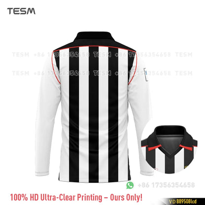 TESM Summer Men Long Sleeve 3D Printed Polo Shirt V-Neck Sports T-Shirt  Team Sports Training Shirts