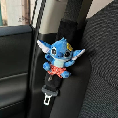 Stitch Car Seat Belt Cover Kawaii Car Accessories Interior Shoulder Cover Child Protective Wear-Resistant for Auto Safety Belts