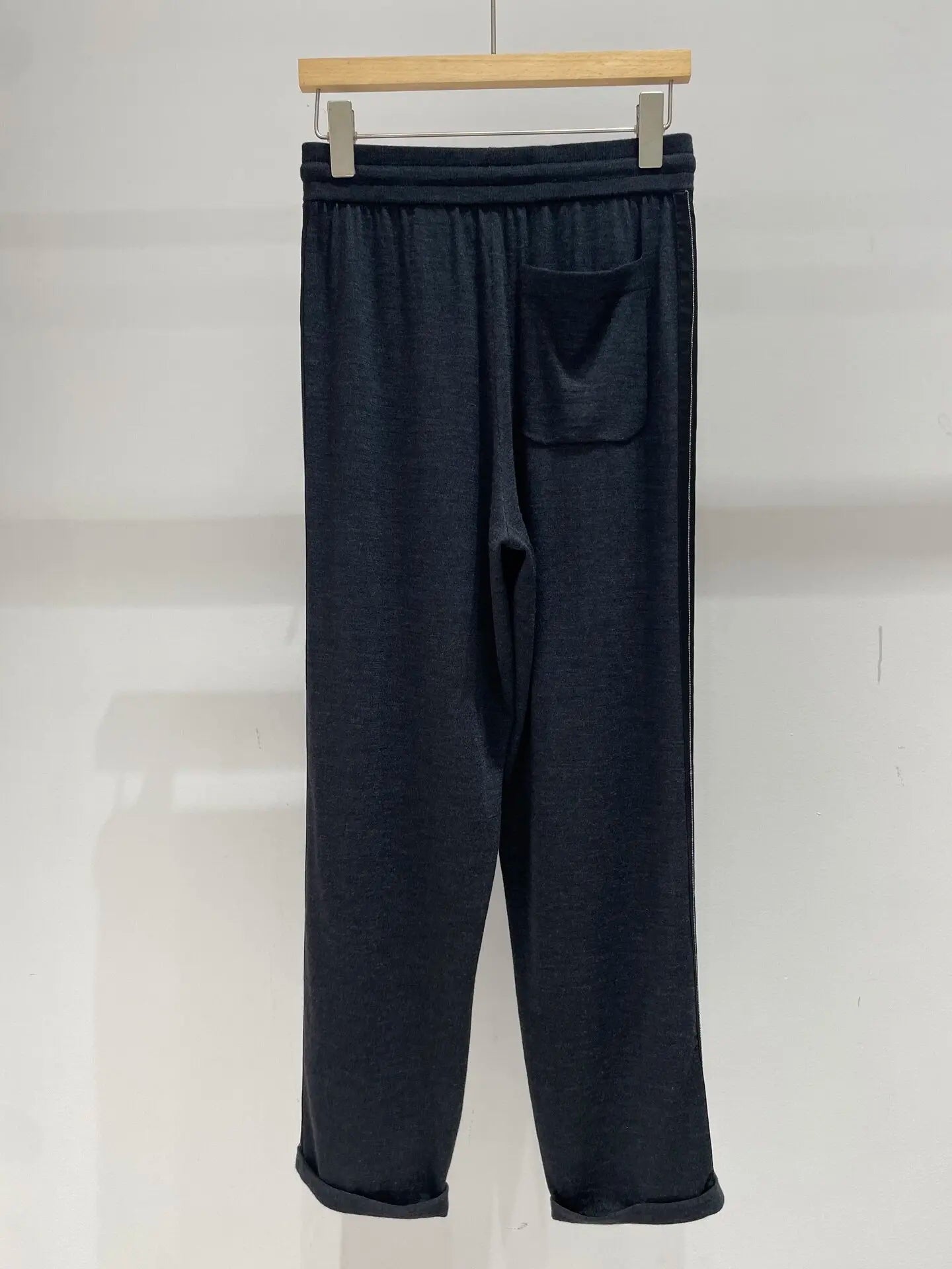 2026 Summer Women's Wool Crew Neck Knit Sweater Short Sleeve Slim Fit Pants Knit Set