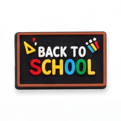 1-20pcs School Student Future Leader Book PVC Sandal Shoe Charms Buckle Clog Fit Wristbands Backpack Decorations Kid Party Gift