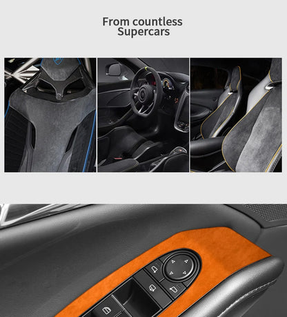 For Mazda 3 Axela Car Window Switch Lifter Control Panel Trim Frame Sticker Car Interior Tuning Accessories Made of Alcantara