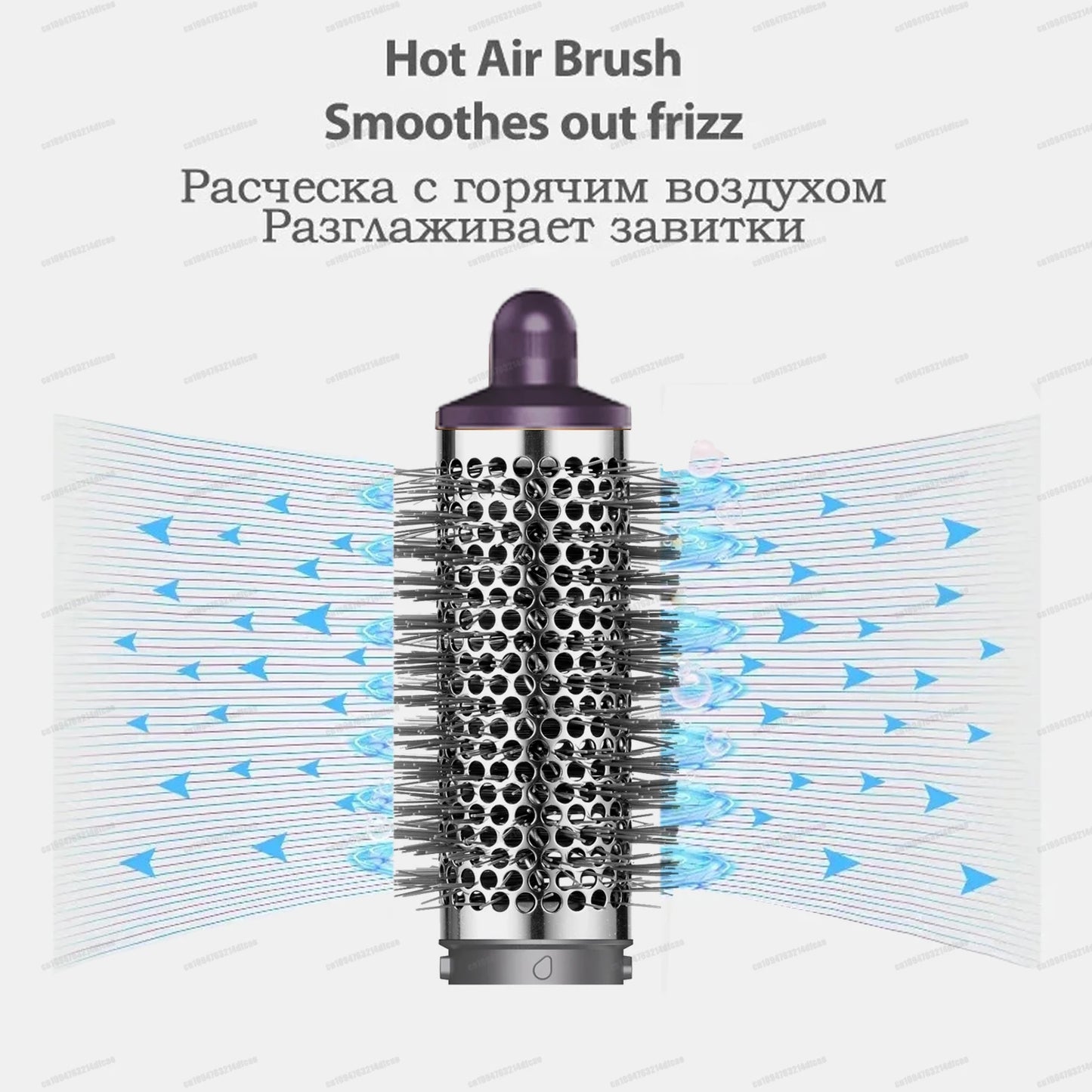 220V Hair Curler 6In1 Multi Hair Styler Curling Iron Hot Air Brush 20/30mm Auto-Curling Barrel Soft Straightening Brush HairDrye